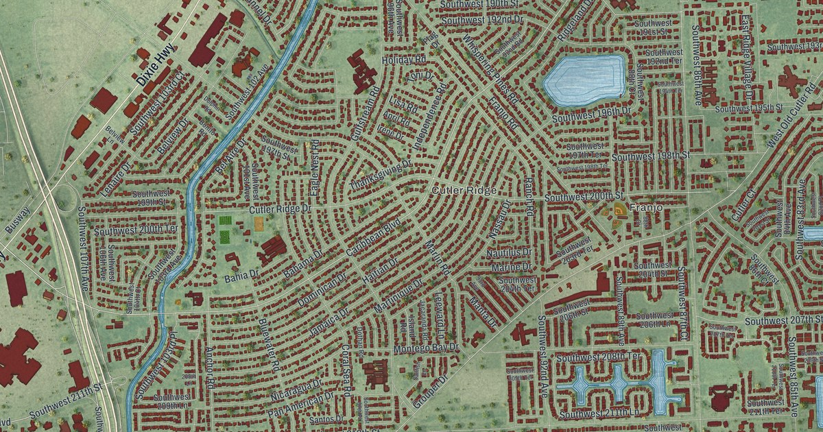 Map of Cutler Bay, Florida in 2026
