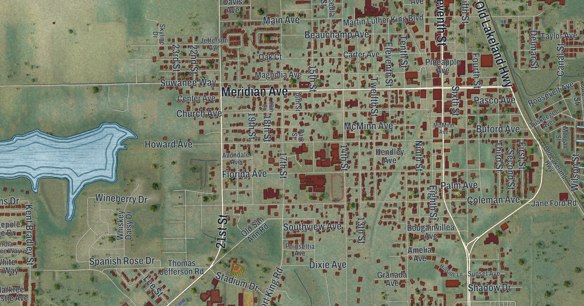 Map of Dade City, Florida in 2026