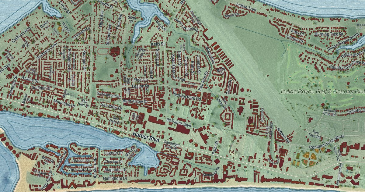 Map of Destin, Florida in 2026