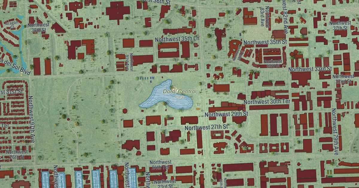 Map of Doral, Florida in 2026