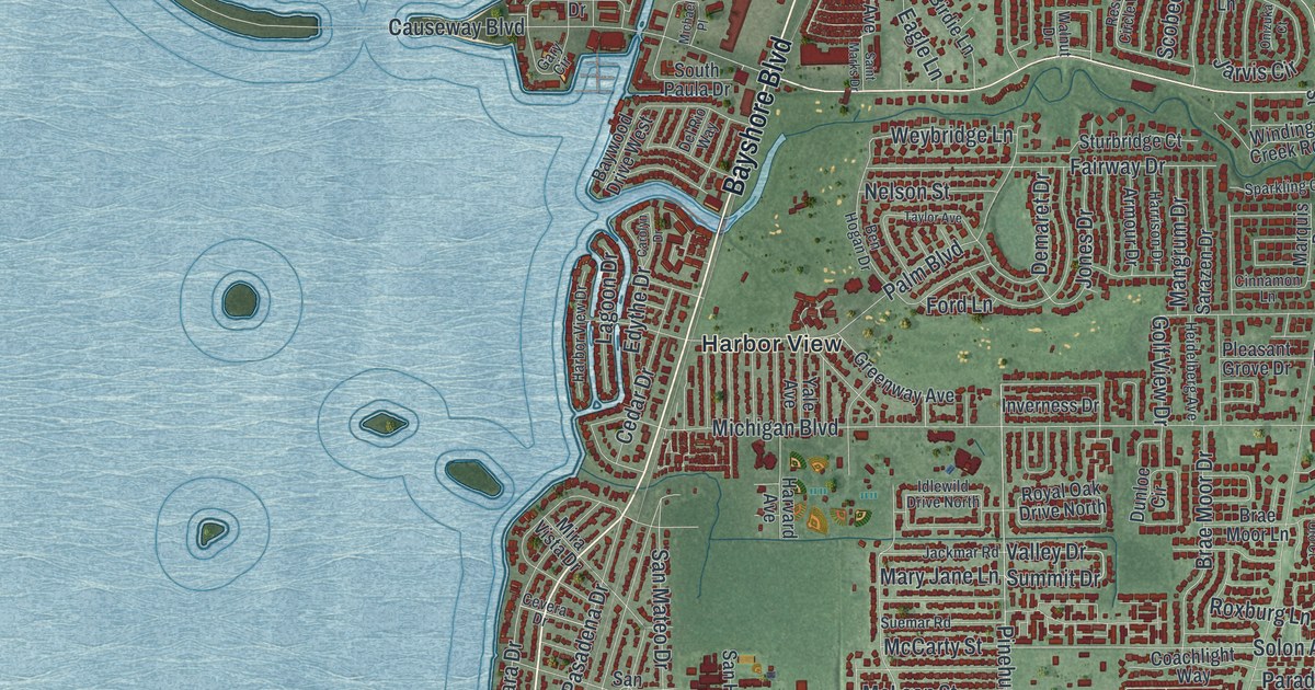 Map of Dunedin, Florida in 2026