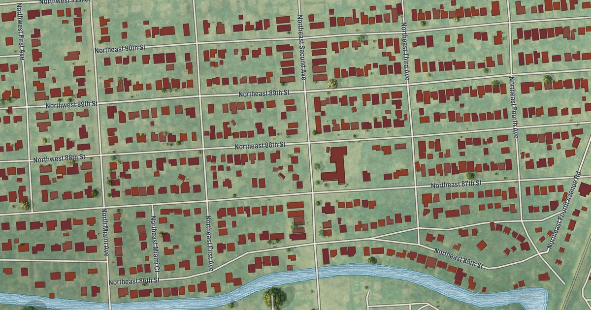 Map of El Portal, Florida in 2026