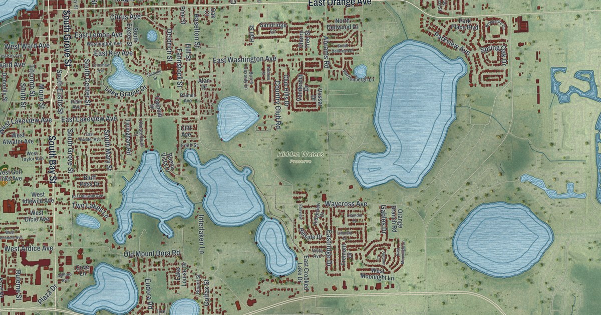 Map of Eustis, Florida in 2026