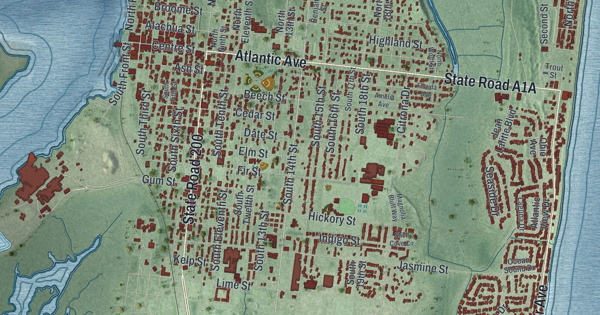 Map of Fernandina Beach, Florida in 2026