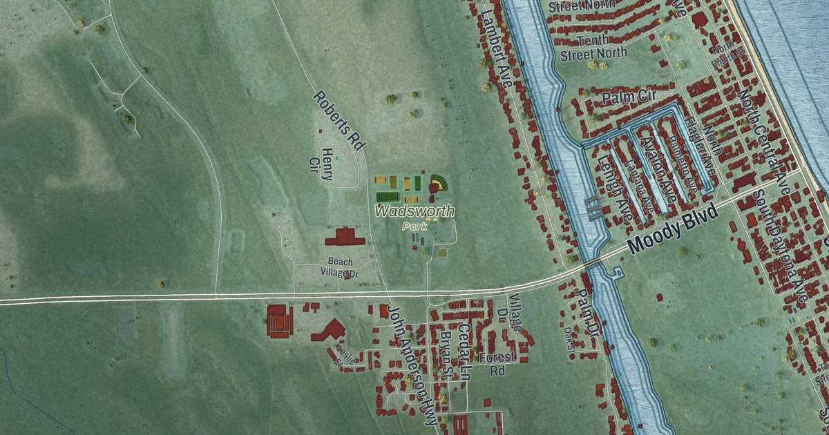Map of Flagler Beach, Florida in 2026