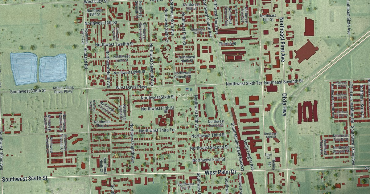 Map of Florida City, Florida in 2026