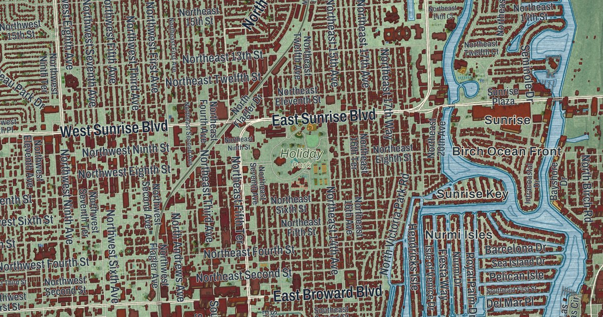 Map of Fort Lauderdale, Florida in 2026