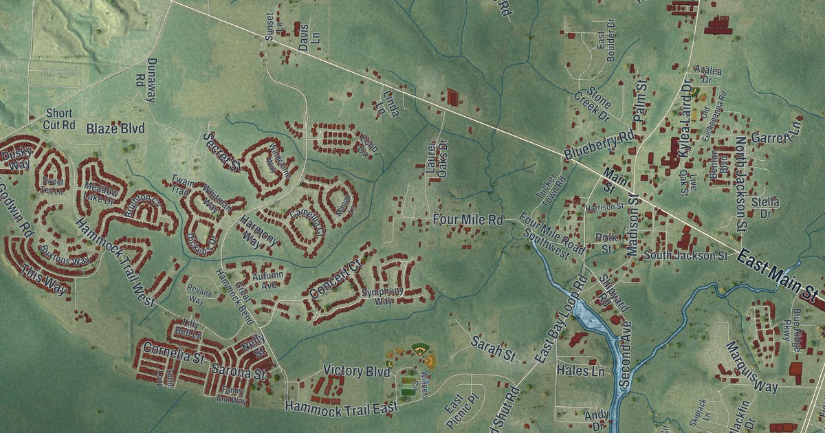 Map of Freeport, Florida in 2026