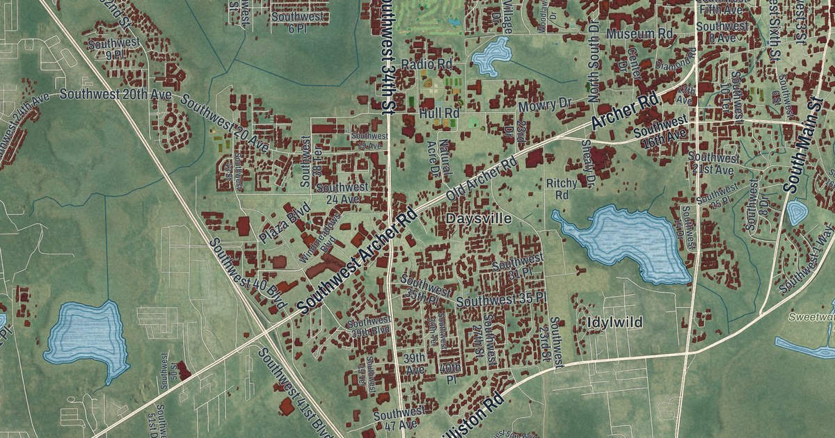 Map of Gainesville, Florida in 2026