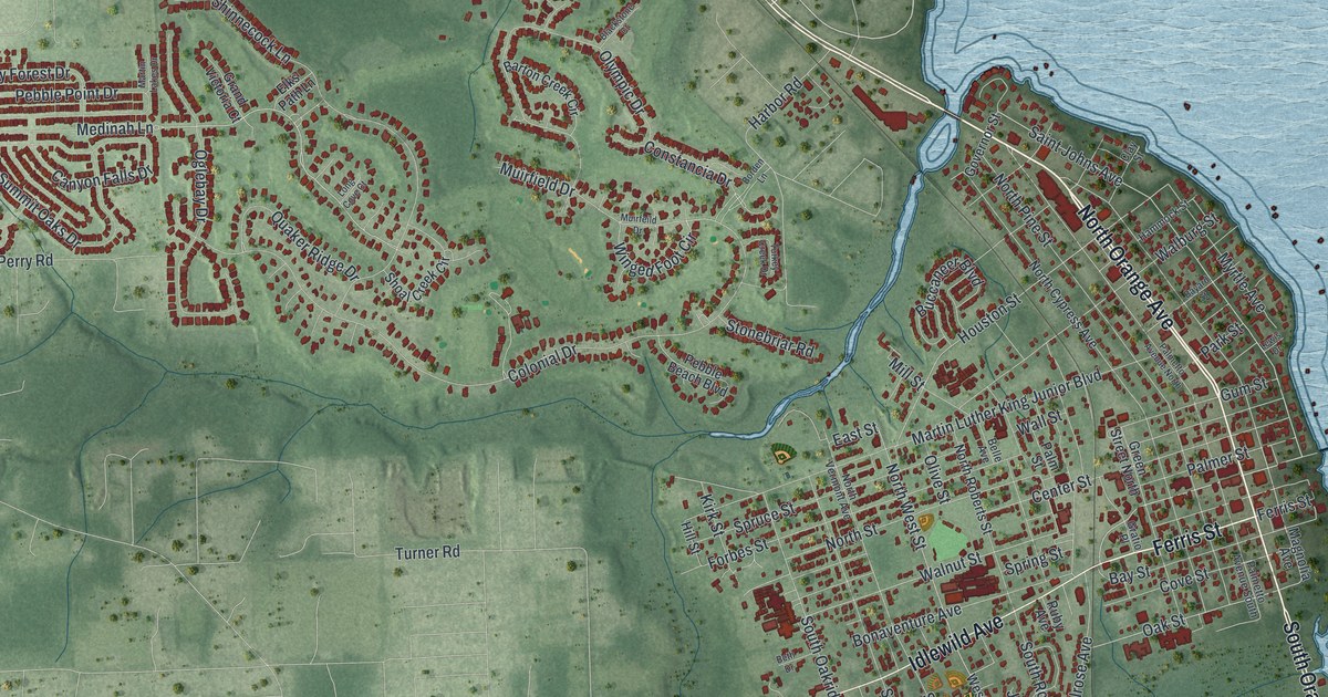 Map of Green Cove Springs, Florida in 2026
