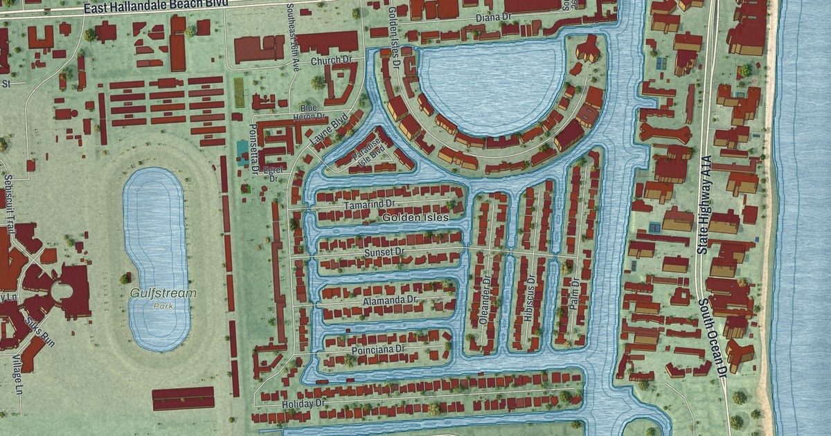 Map of Hallandale Beach, Florida in 2026