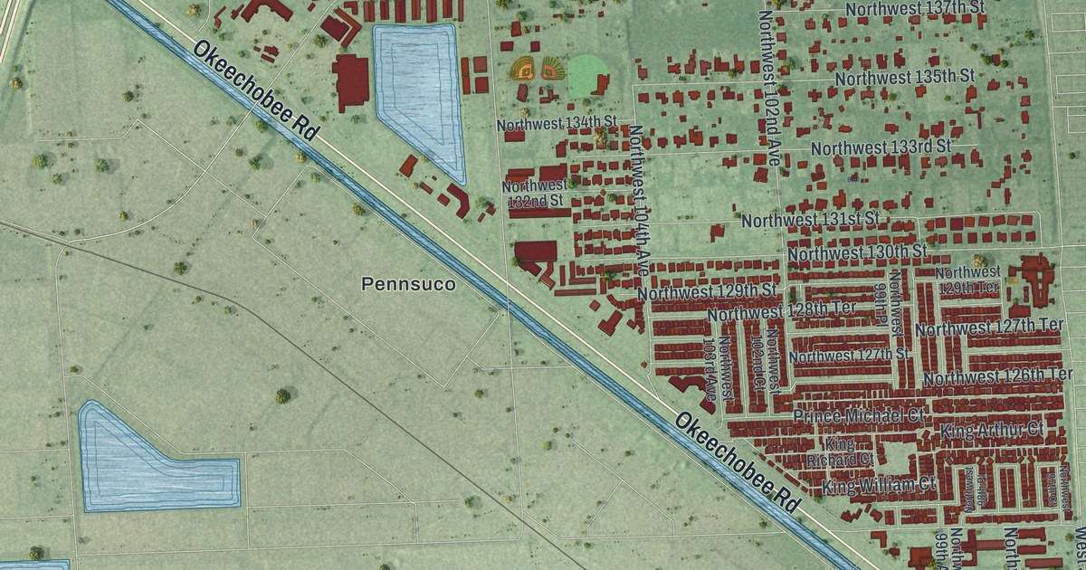 Map of Hialeah Gardens, Florida in 2026