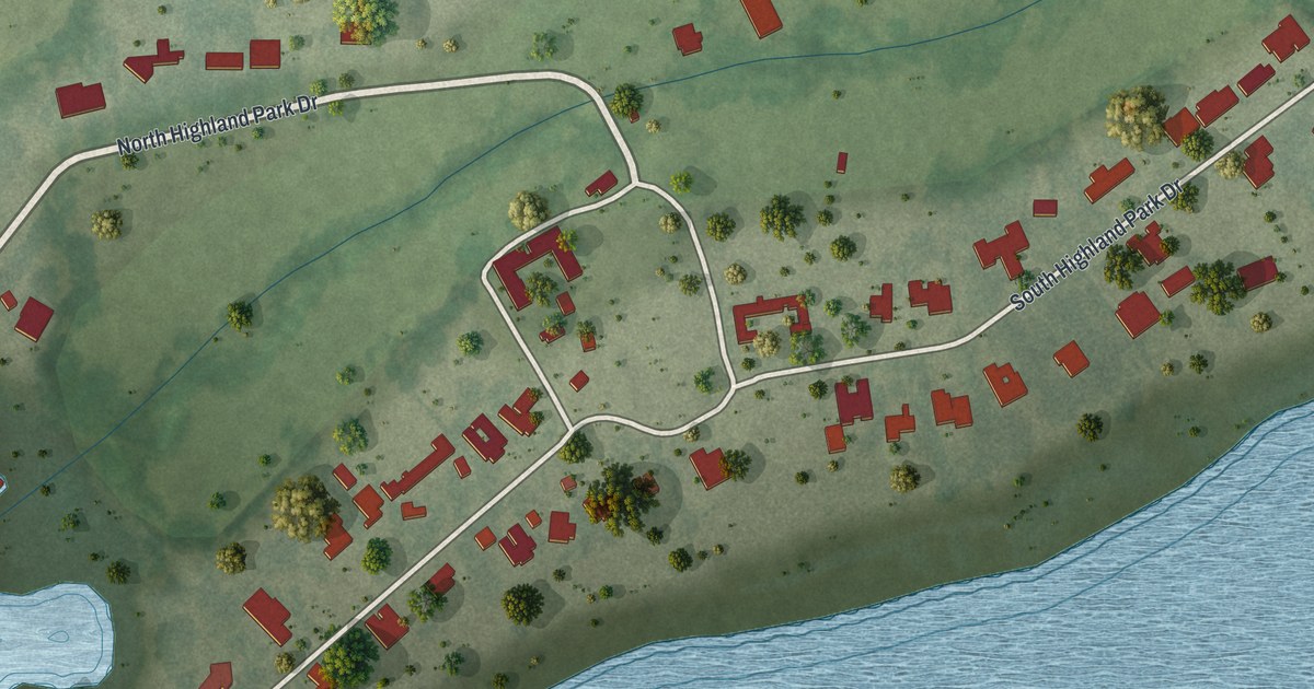 Map of Highland Park, Florida in 2026