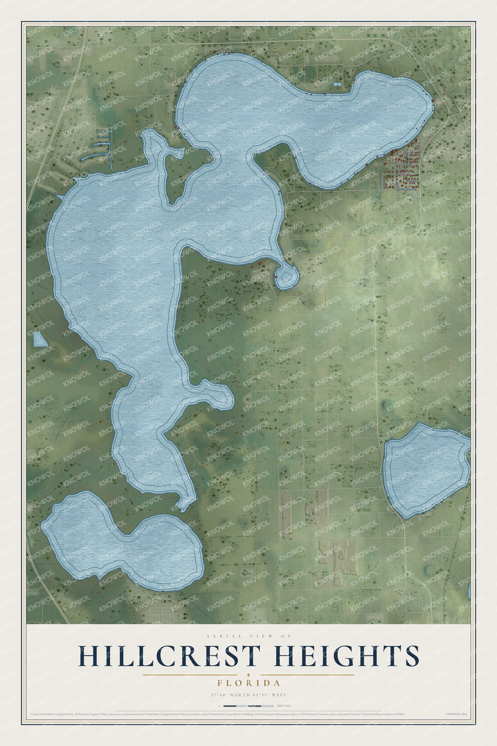 Watermarked full-map preview of Hillcrest Heights, Florida