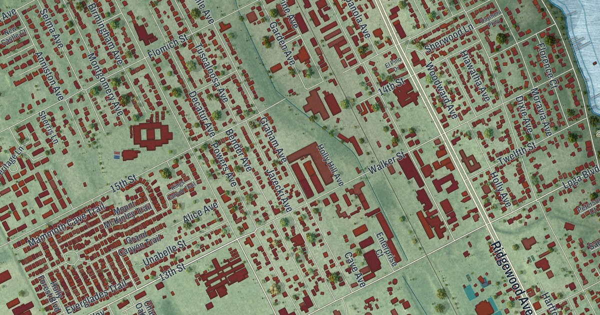 Map of Holly Hill, Florida in 2026