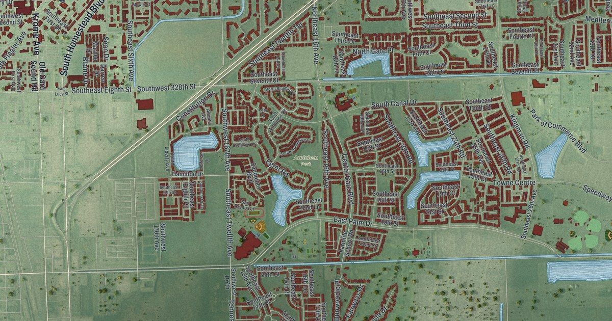 Map of Homestead, Florida in 2026