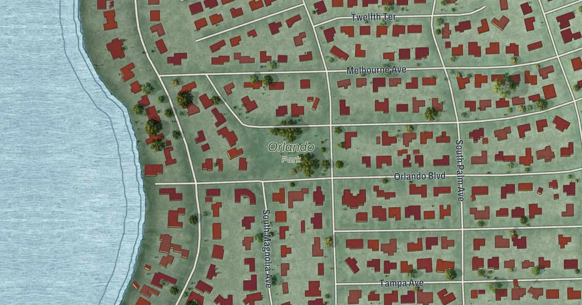 Map of Indialantic, Florida in 2026