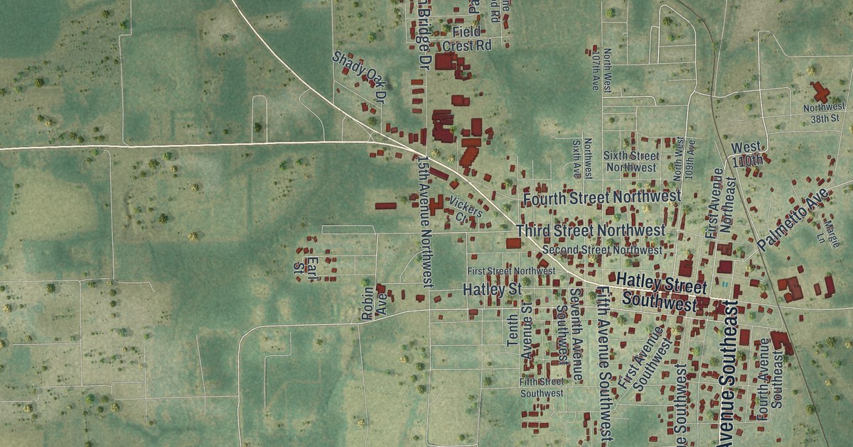 Map of Jasper, Florida in 2026
