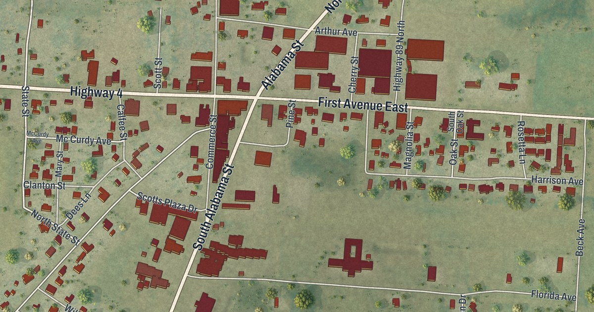 Map of Jay, Florida in 2026