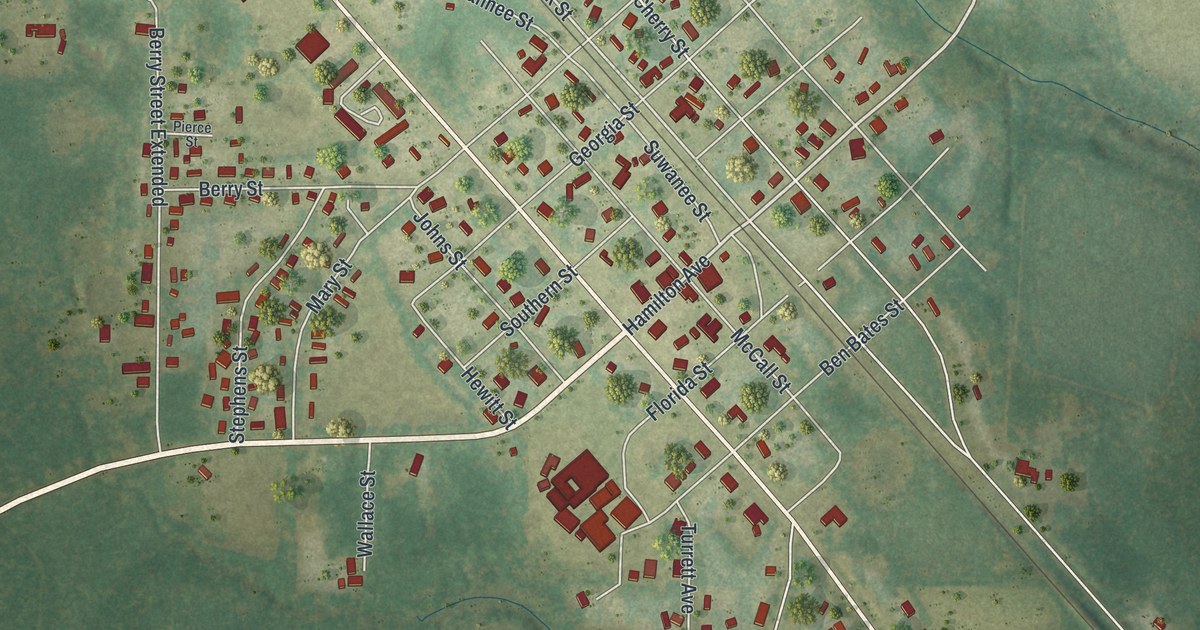 Map of Jennings, Florida in 2026