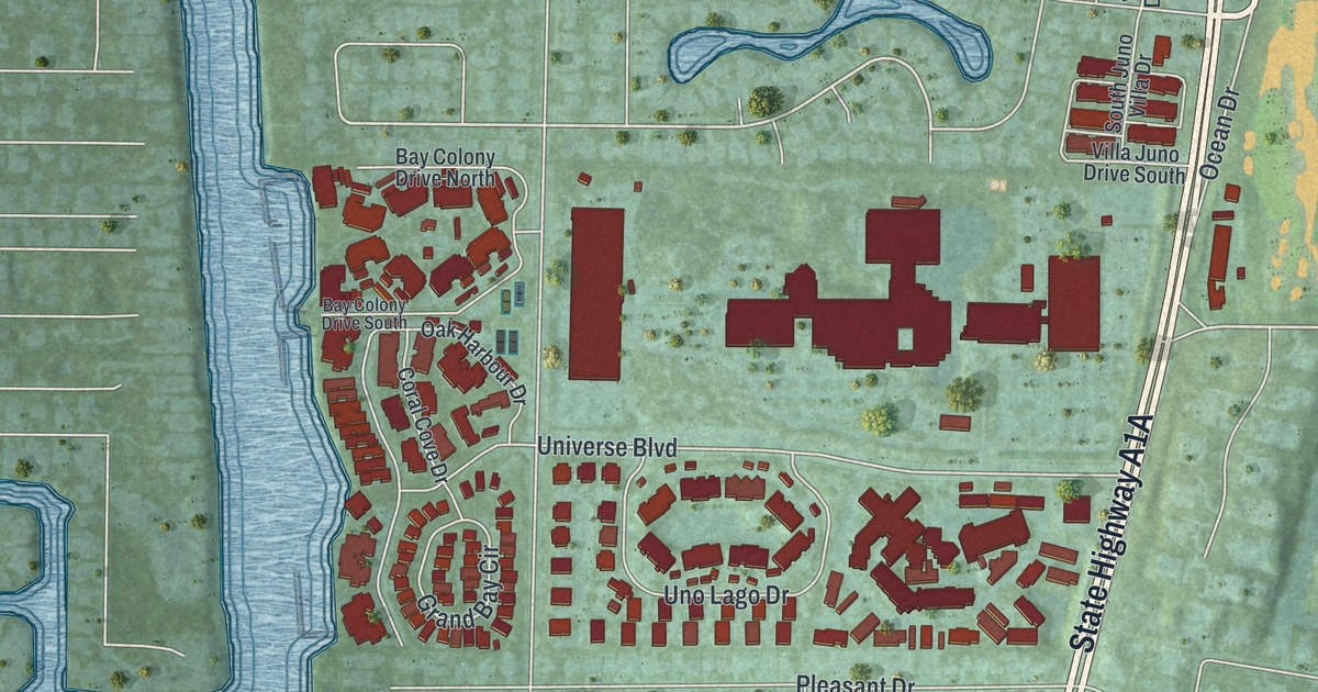Map of Juno Beach, Florida in 2026