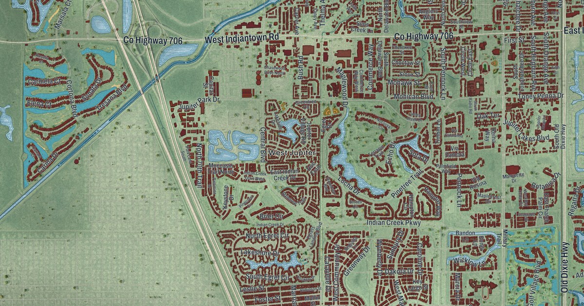 Map of Jupiter, Florida in 2026