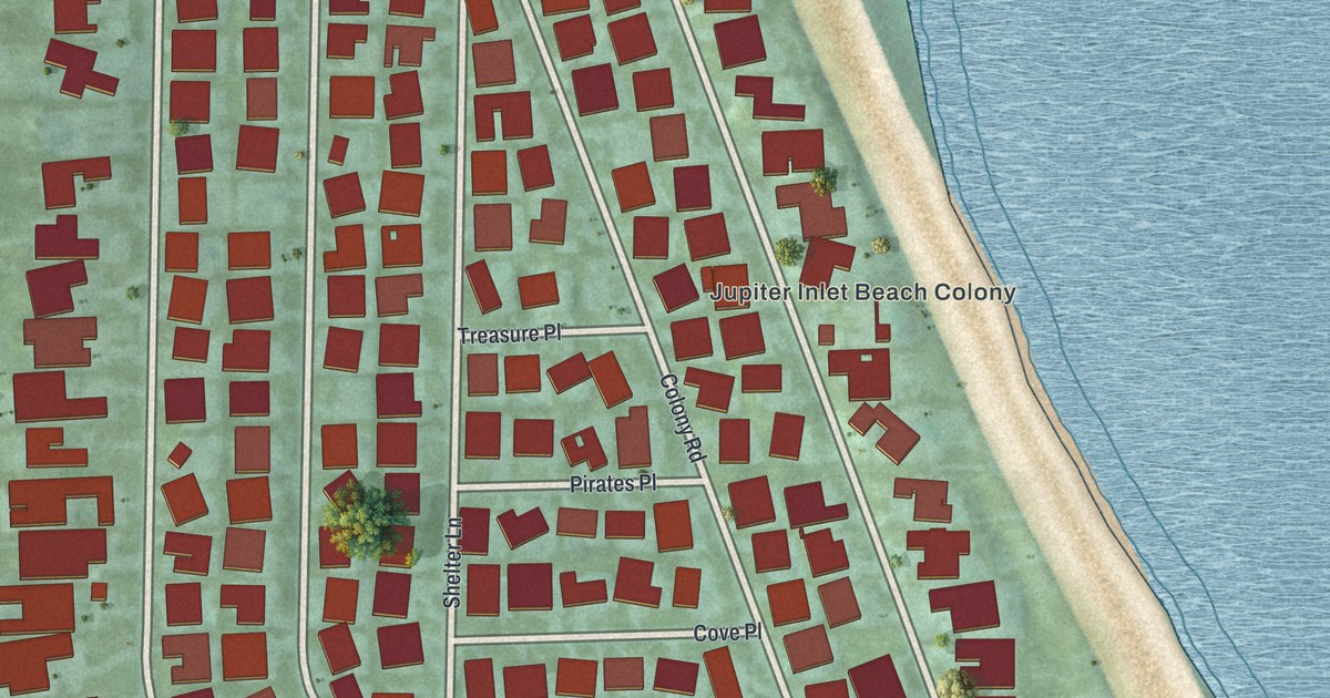 Map of Jupiter Inlet Colony, Florida in 2026