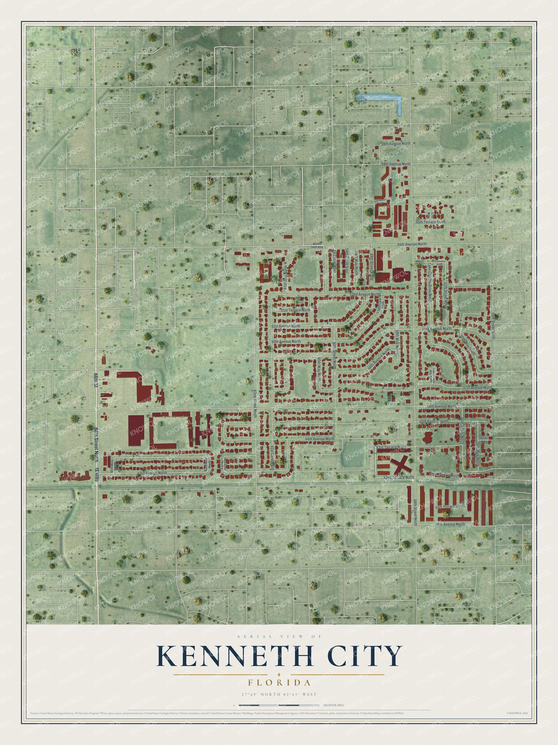 Watermarked full-map preview of Kenneth City, Florida