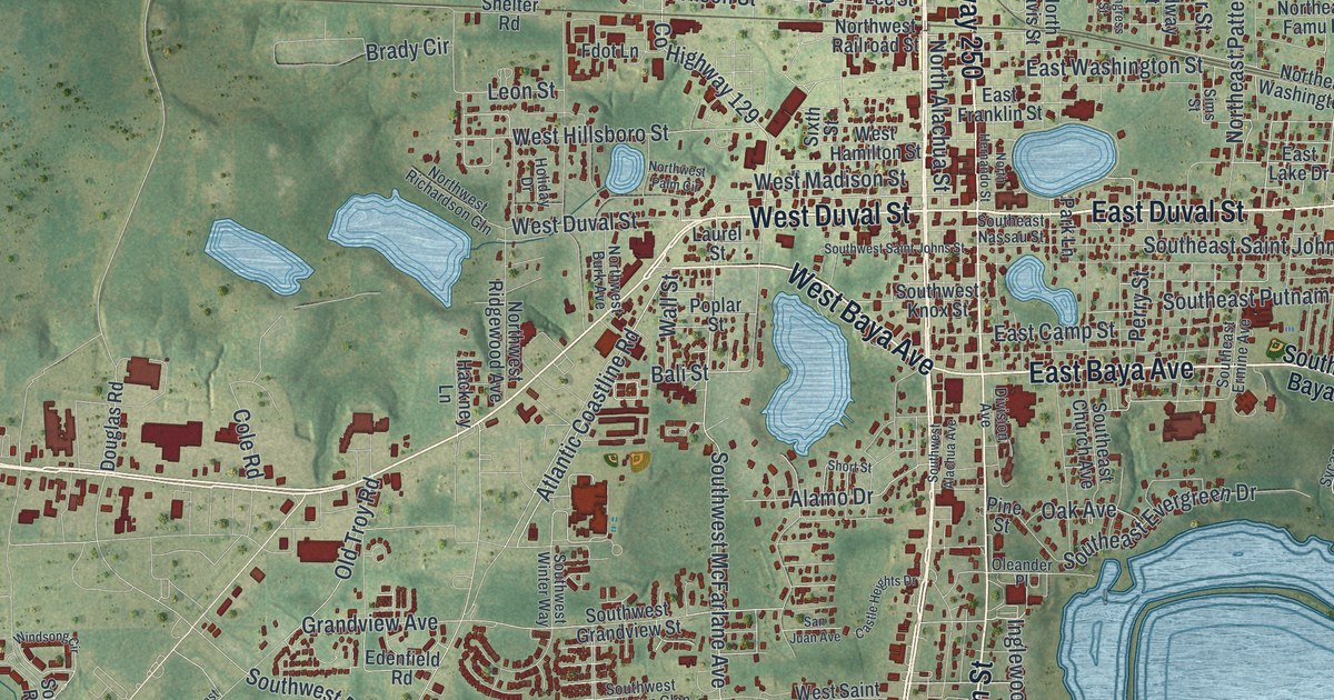 Map of Lake City, Florida in 2026