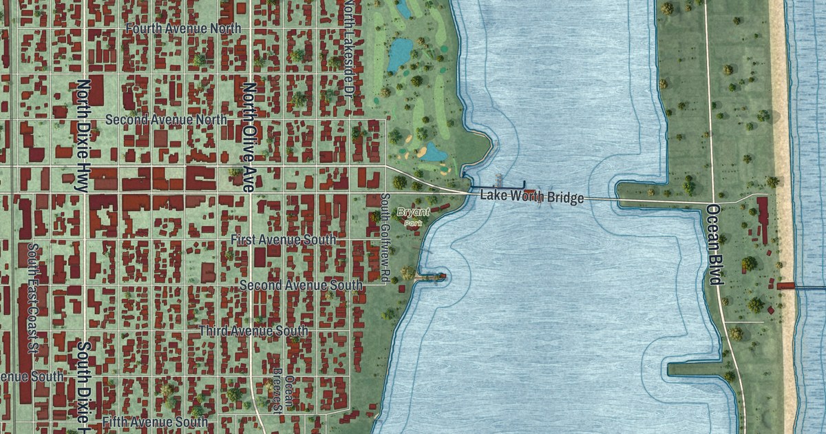 Map of Lake Worth Beach, Florida in 2026
