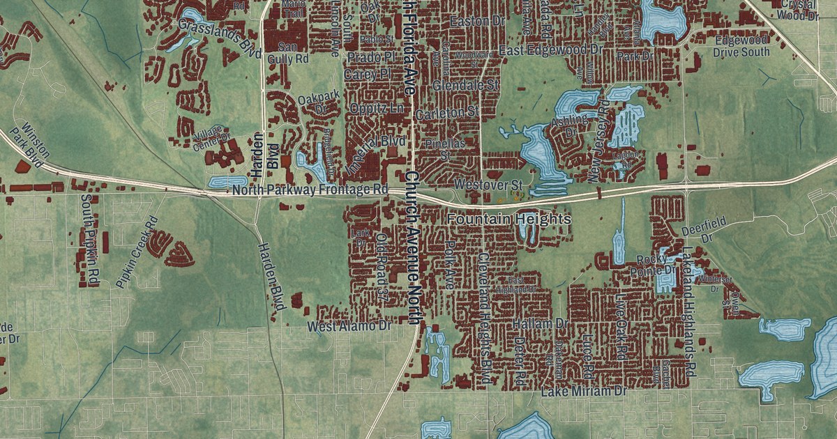 Map of Lakeland, Florida in 2026