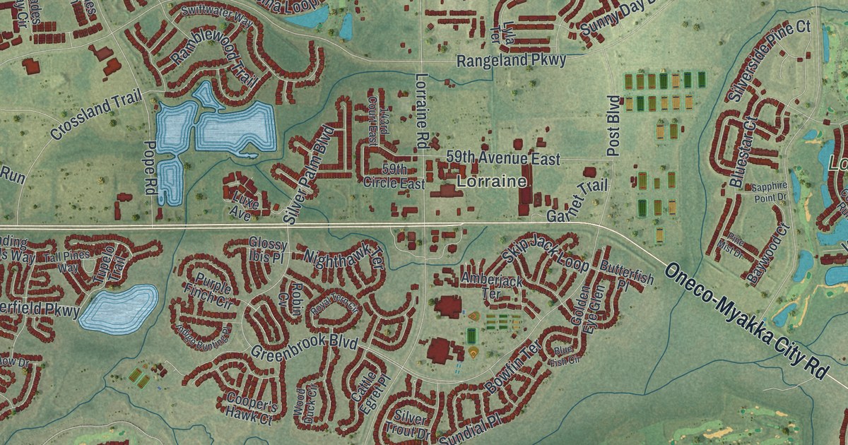Map of Lakewood Ranch, Florida in 2026