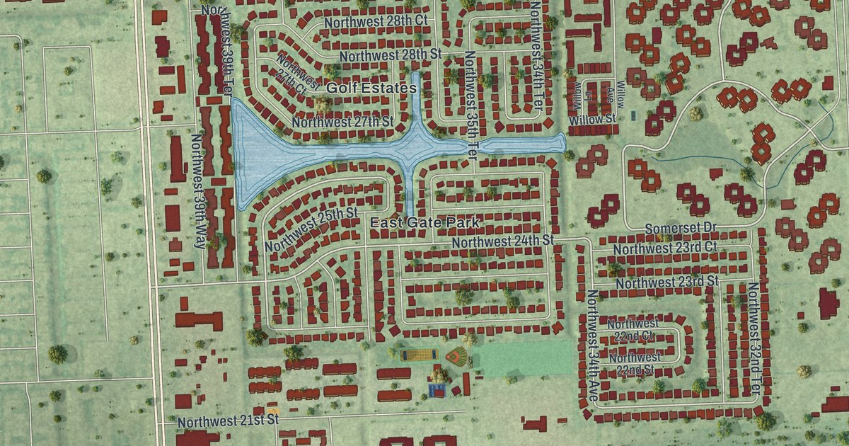 Map of Lauderdale Lakes, Florida in 2026