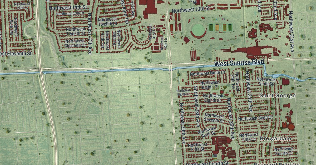 Map of Lauderhill, Florida in 2026