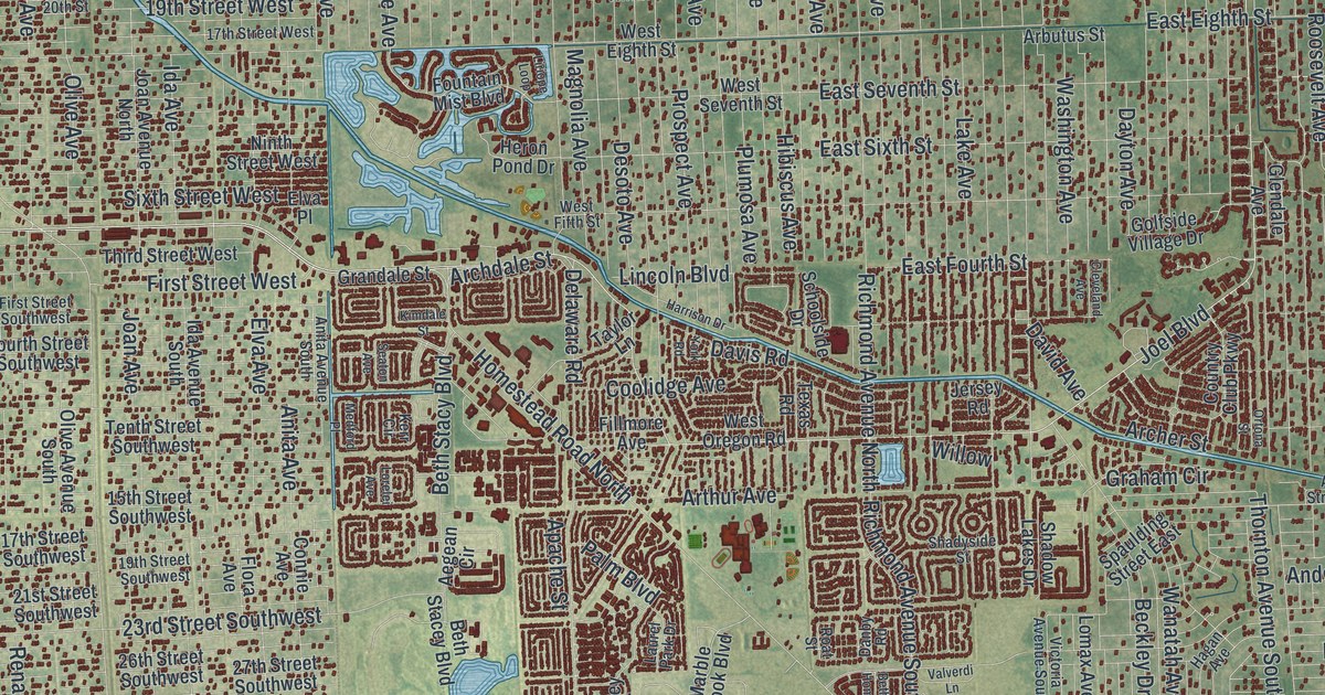 Map of Lehigh Acres, Florida in 2026