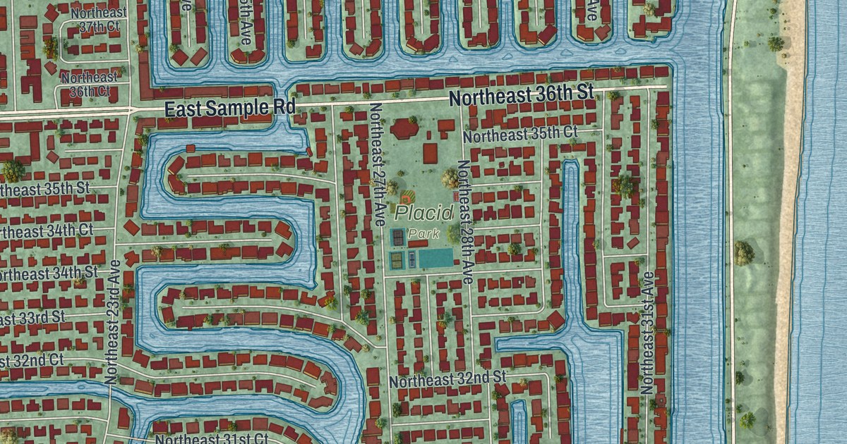 Map of Lighthouse Point, Florida in 2026
