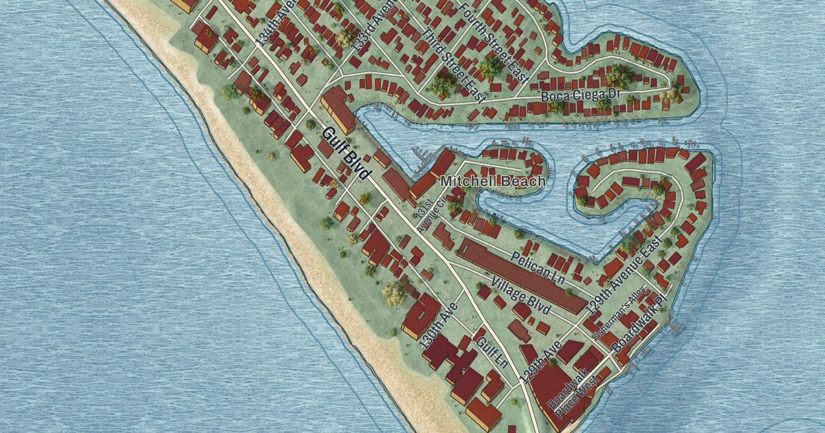 Map of Madeira Beach, Florida in 2026
