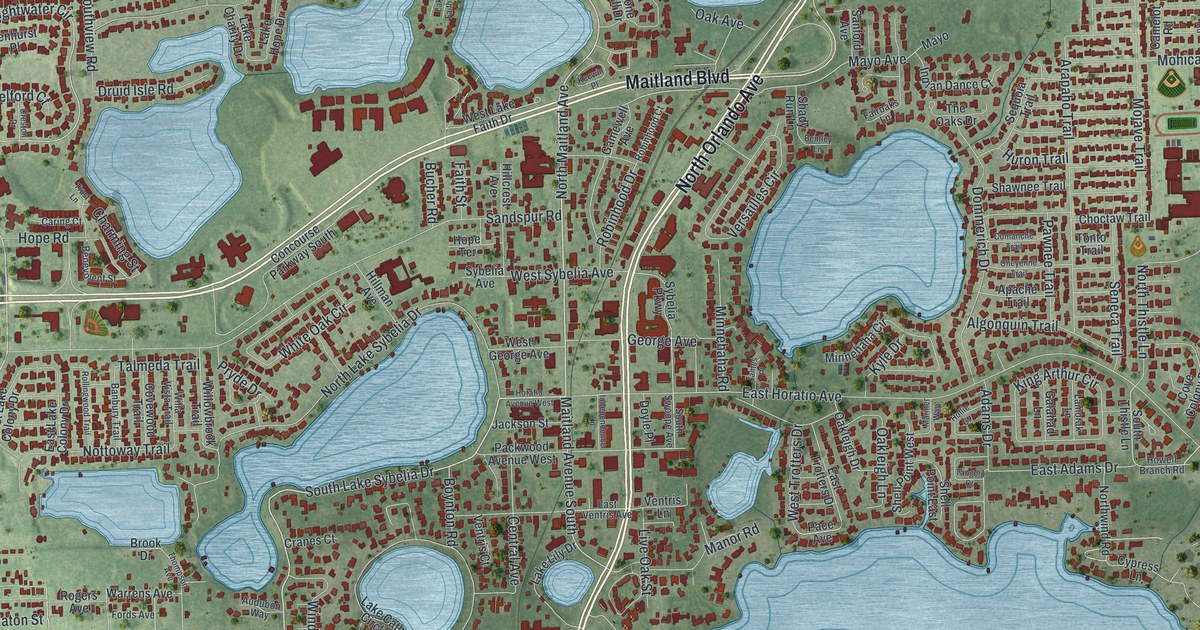 Map of Maitland, Florida in 2026