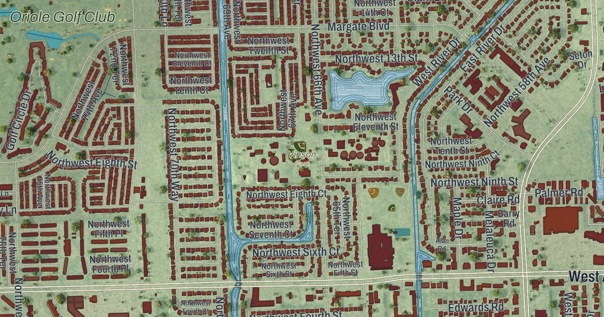 Map of Margate, Florida in 2026