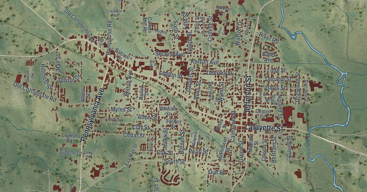 Map of Marianna, Florida in 2026