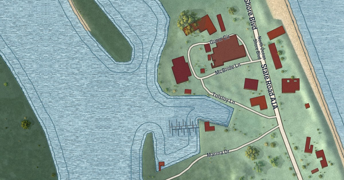 Map of Marineland, Florida in 2026