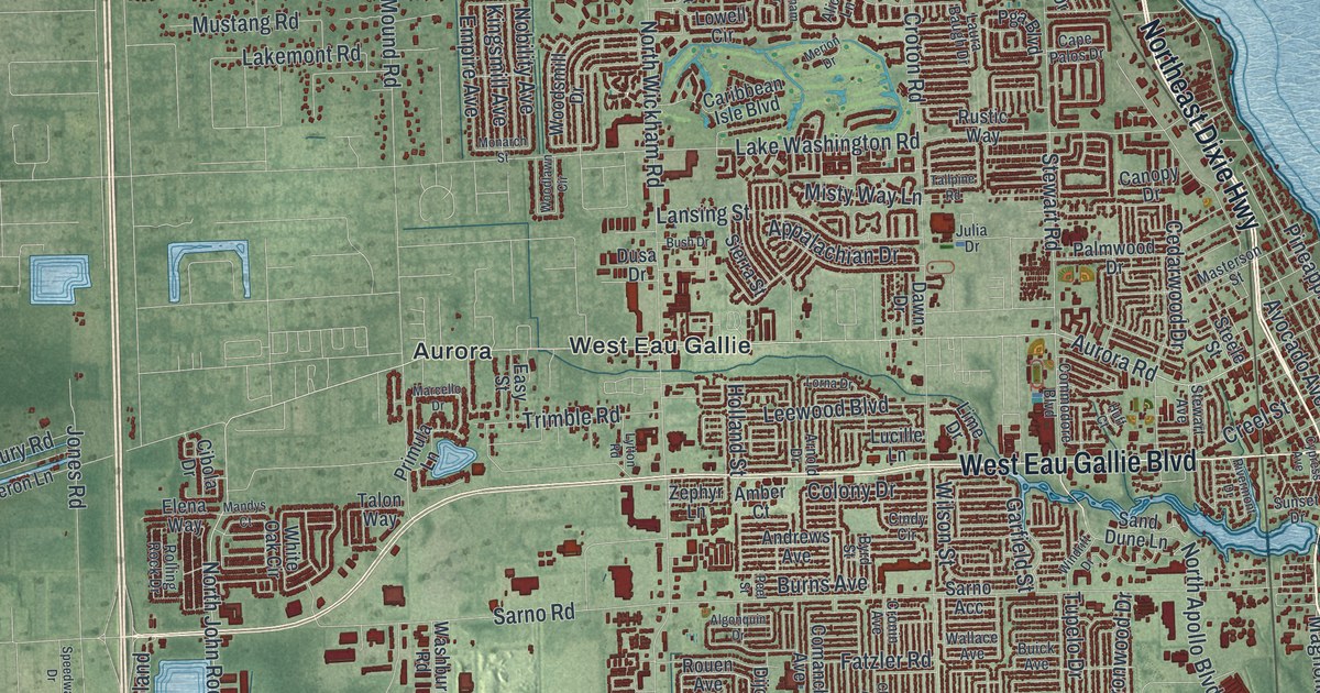 Map of Melbourne, Florida in 2026