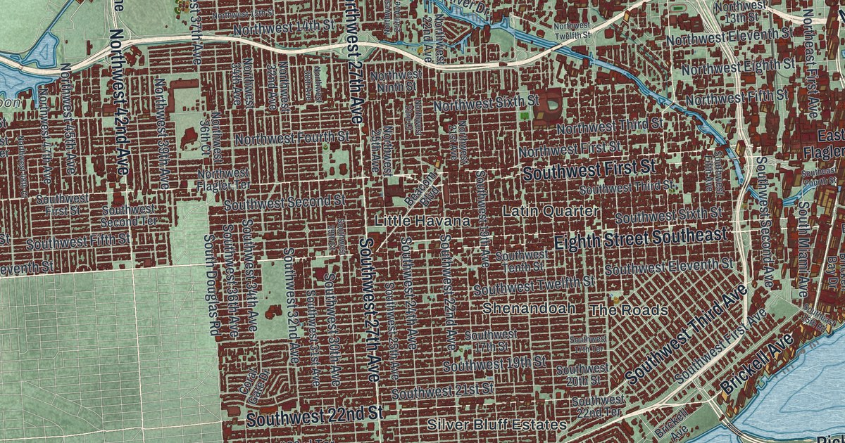 Map of Miami, Florida in 2026