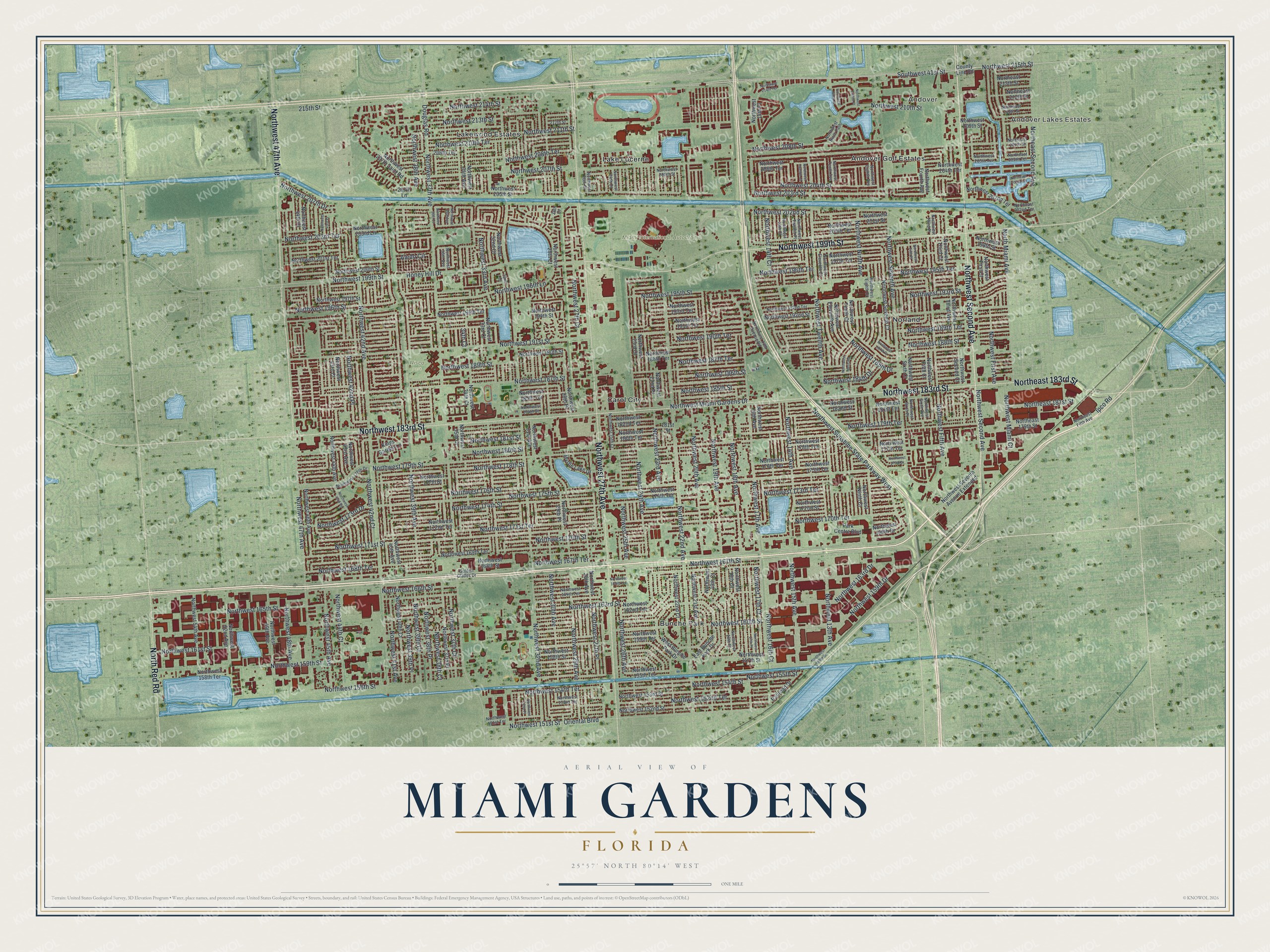 Watermarked full-map preview of Miami Gardens, Florida