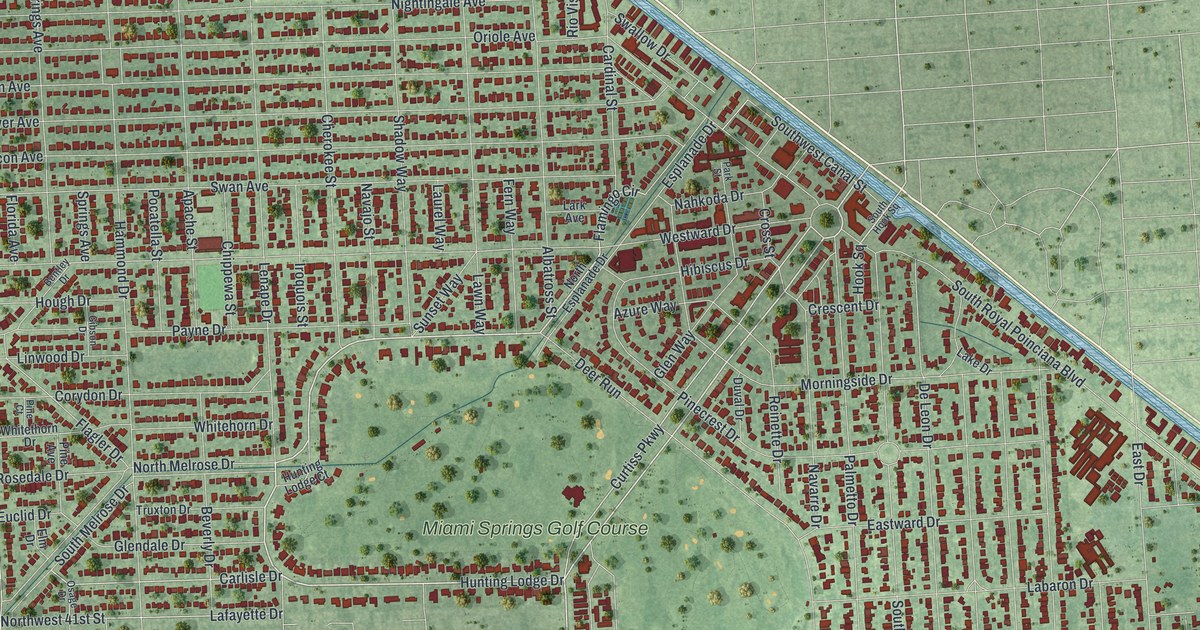 Map of Miami Springs, Florida in 2026