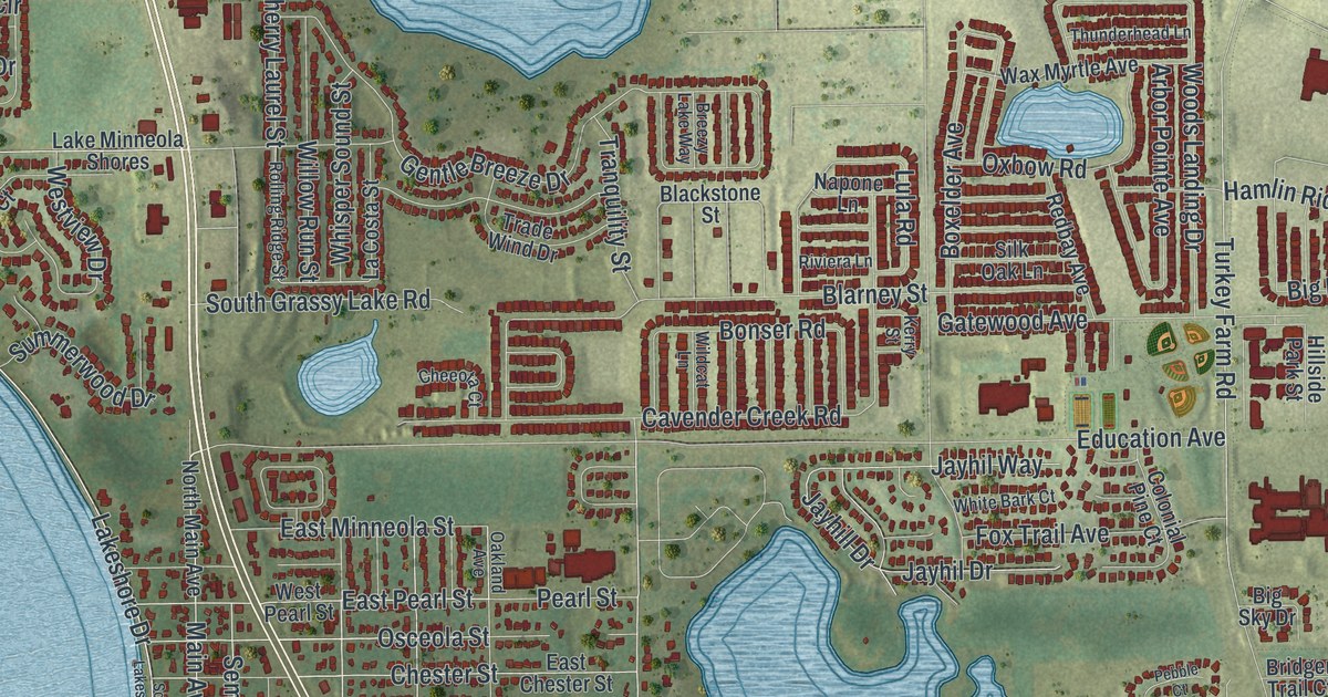 Map of Minneola, Florida in 2026
