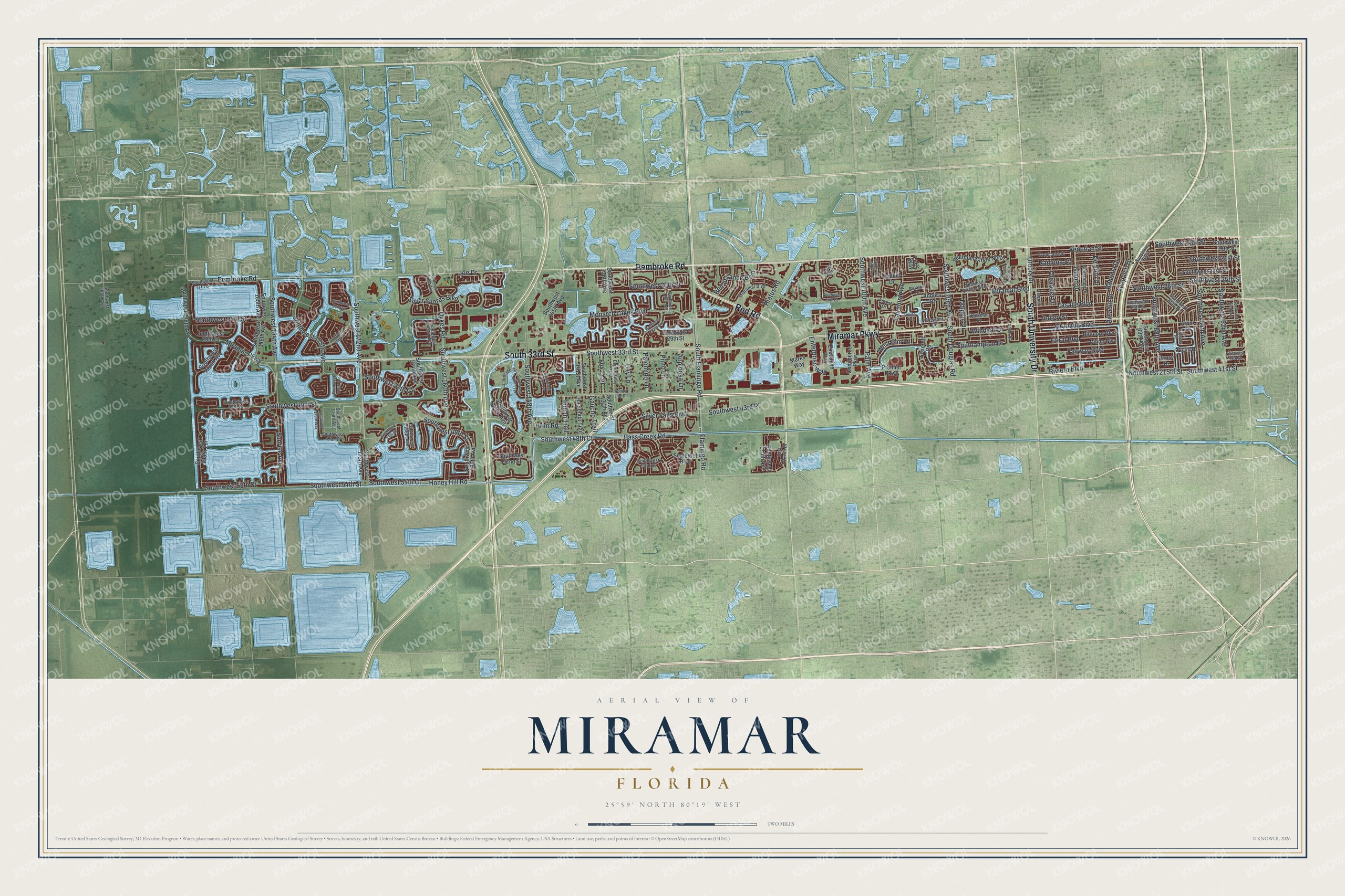 Watermarked full-map preview of Miramar, Florida