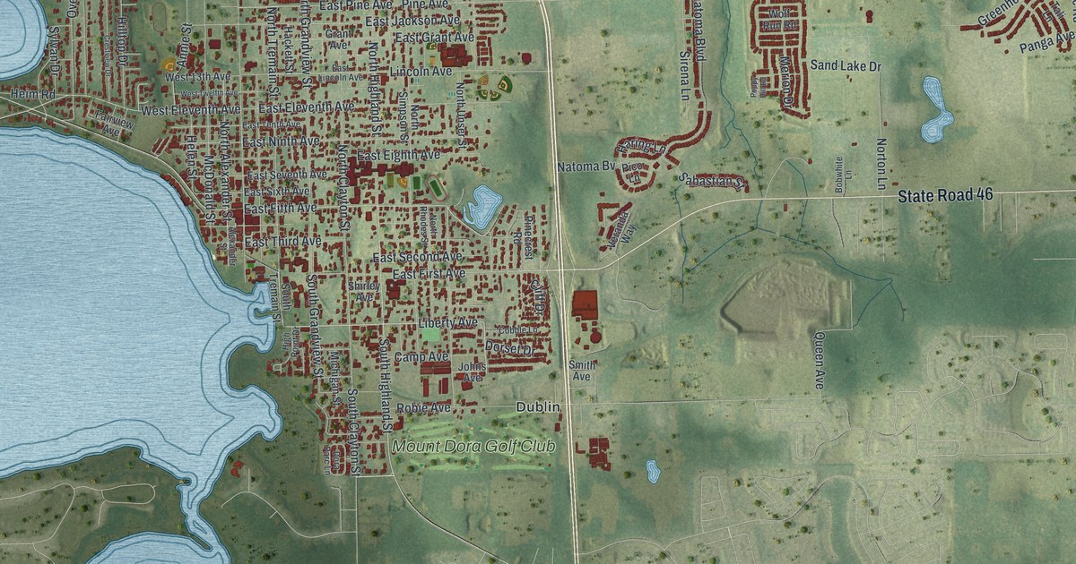 Map of Mount Dora, Florida in 2026