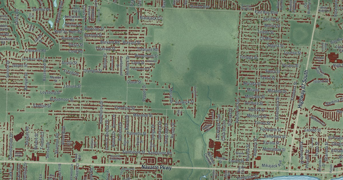 Map of Navarre, Florida in 2026
