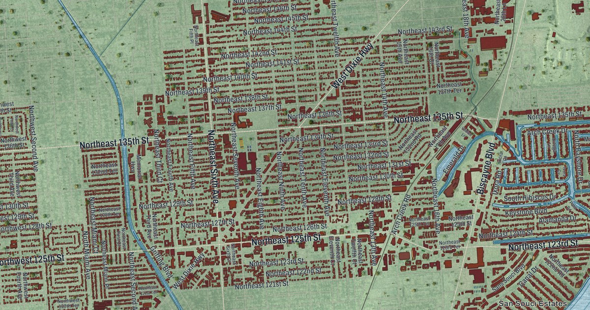 Map of North Miami, Florida in 2026